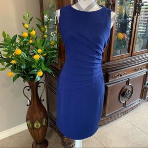 Ivanka Trump cobalt blue sunburst dress size 8